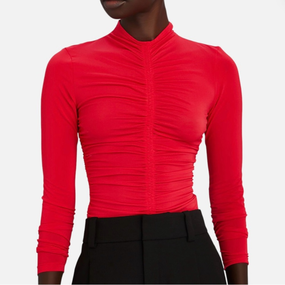 ALC red long sleeve shirt ribbed.